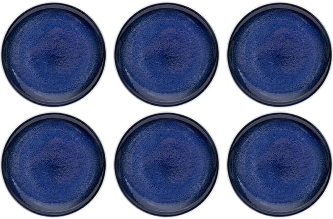 Borden Partito blauw Ø20cm (6/set) Kare Design