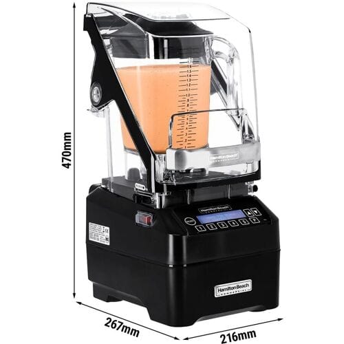 HAMILTON BEACH Professionele blender Eclipse HBH755R-CE - met geluiddempende kap - 2 liter - 1 kW Zwart