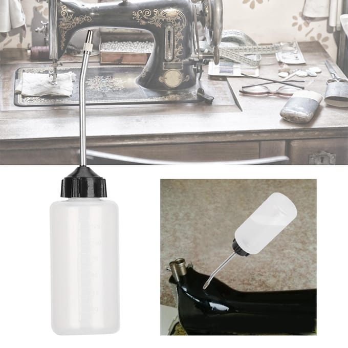 5 stuks 120 ml plastic naaimachine-oliedispenser met lange, verlengde tuit white