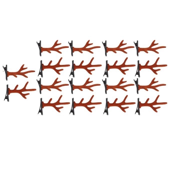 9 Paar Rendier Kerst Haarspeld Mooie Rendier Geweien Haarclip voor Feest Bruin black