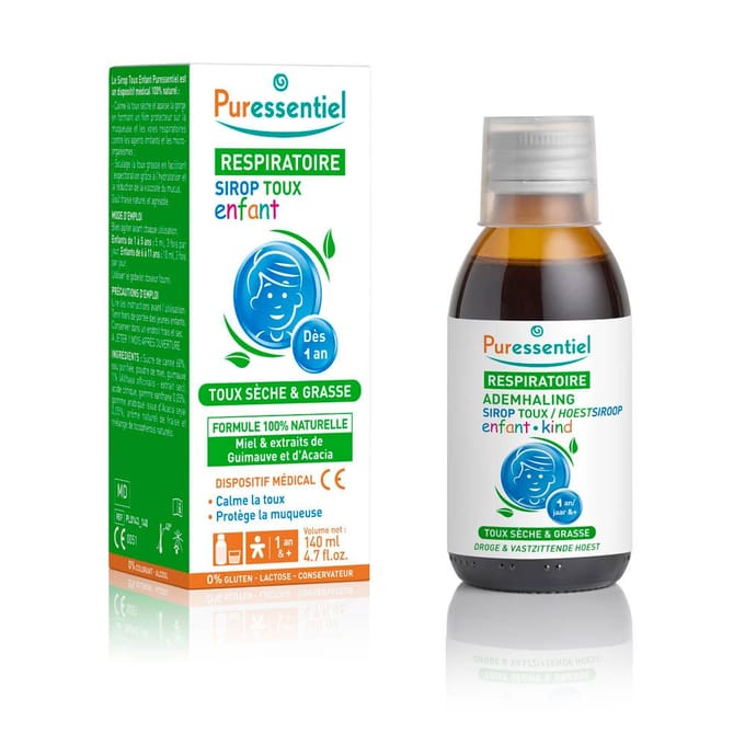 Puressentiel Ademhaling Hoestsiroop Kind 140ml