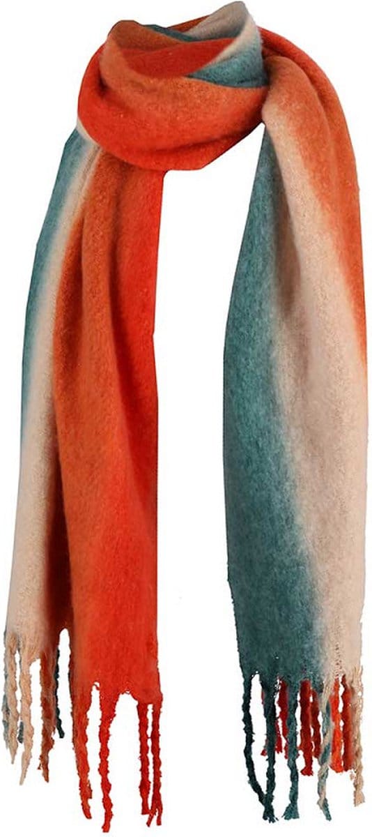 Winter Sjaal Dames Sjaal Multi-Oranje