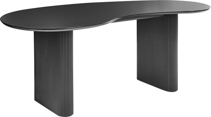PEERY - Ronde eettafel - Zwart - 198 x 93 cm - Hout