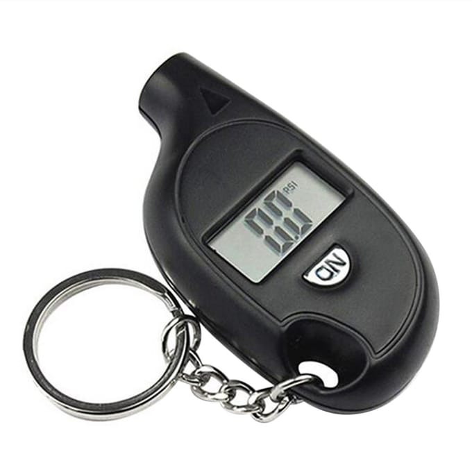 Digitale Bandenspanningsmeter Band Band Luchtpomp Drukmeter LCD-scherm 5-150 PSI Auto Uitschakeling PSI KPa zwart