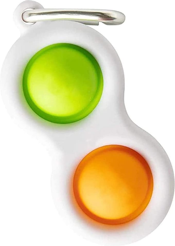 Simple Dimple Pop It Fidget Toy - Anti-Stress & Sensorisch Speelgoed - Oranje/Groen