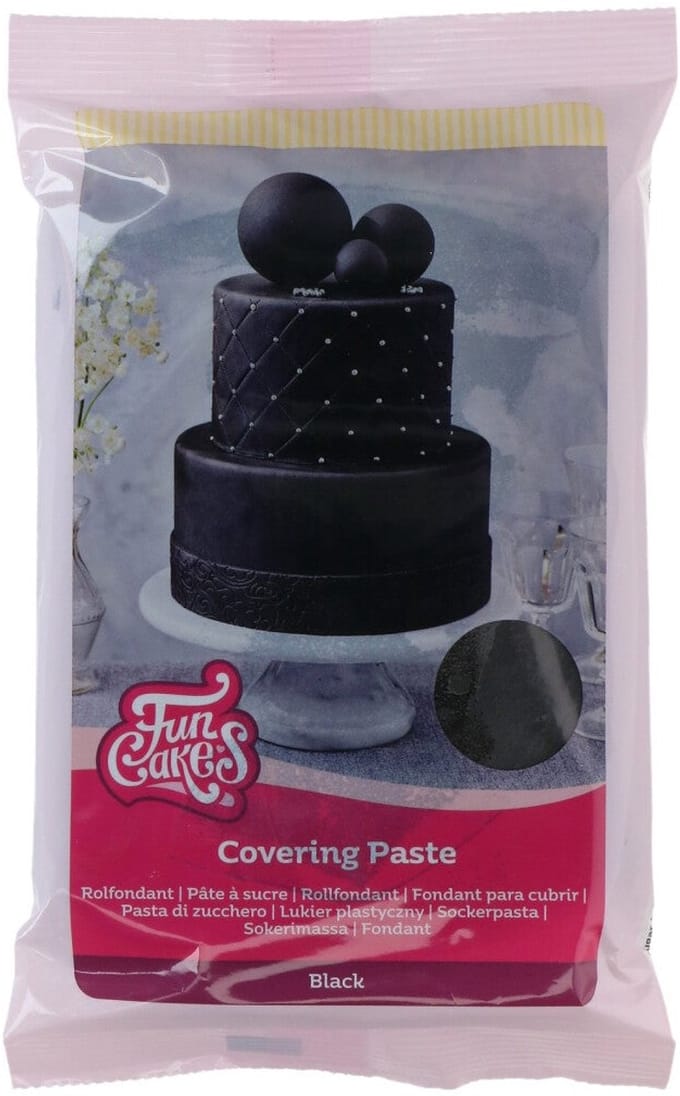 FunCakes Covering Paste - Zwart - 500g - Fondant - Taartdecoratie