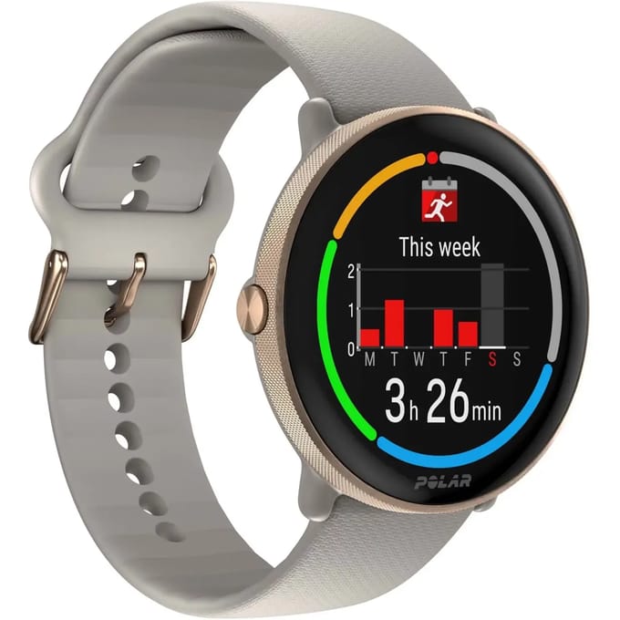 Polar Ignite 3 - Fitness Smartwatch & GPS Activity Tracker - Greige/ Goudkleurig - S-L