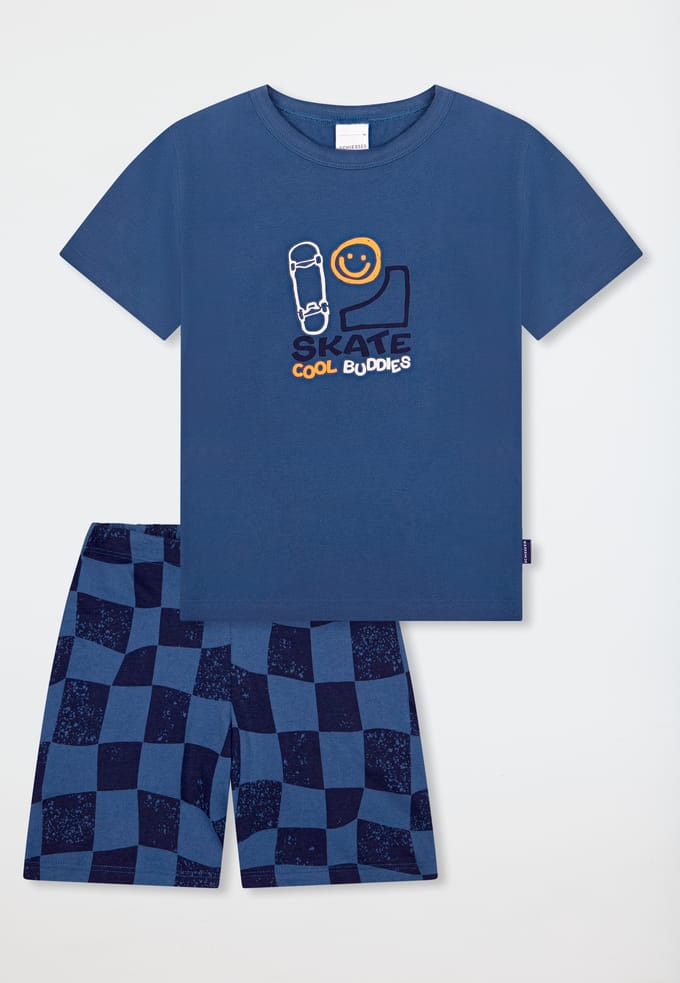 Korte pyjama Skate Karos, atlantisch blauw - Kids Nightwear 128