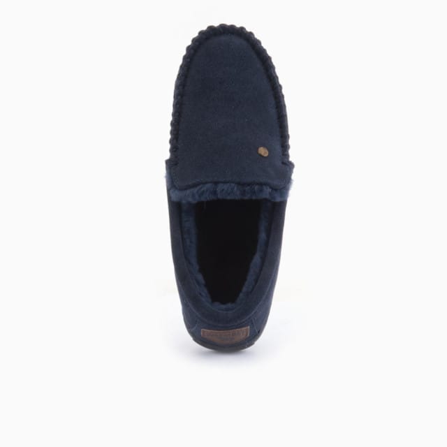 Warmbat Grizzly Suede Heren Sloffen - Donker Marineblauw
