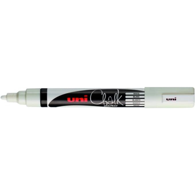 Krijtstift Uni-ball chalk rond 1.8-2.5mm wit