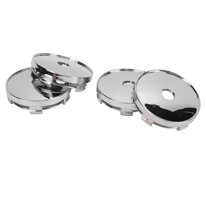 4 STUKS 60mm Wielnaafdop Met Gat Schokbestendig Stijlvolle Look Universele Pasvorm Velgnaaf Middenkap white