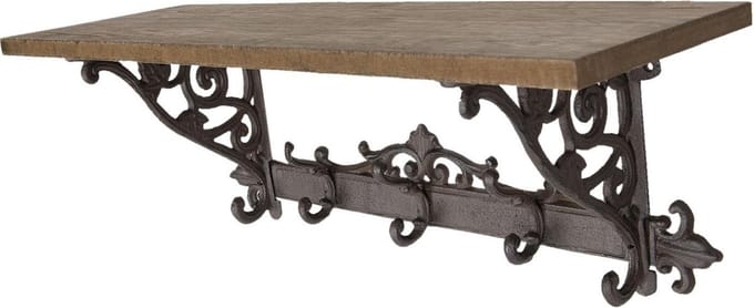 Clayre & Eef Wandkapstok 5 Haken 58x20x22 cm Bruin IJzer