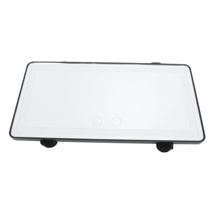 Auto Zonneklep Make-up Spiegel Oplaadbaar 3 Lichtmodi Touch Control Achteruitkijk Zonwering white