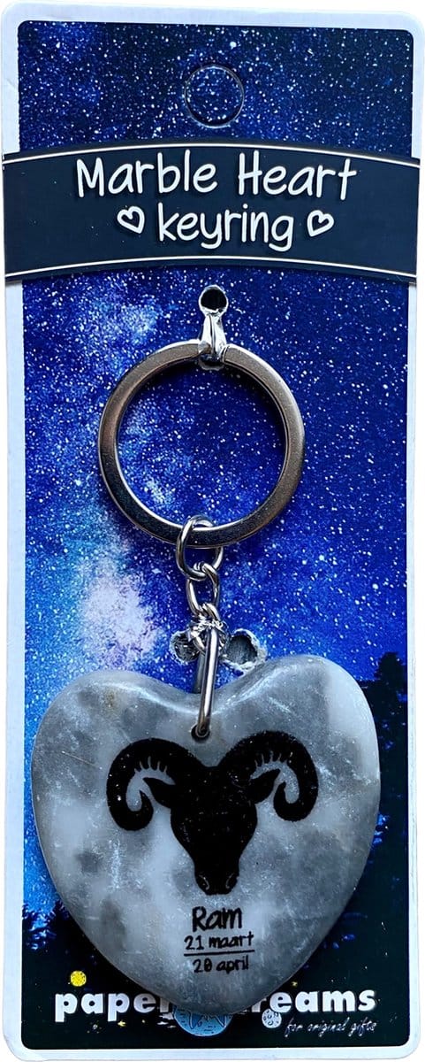 Paper Dreams - Sleutelhanger - Marmer - hart - ram - HANBAR