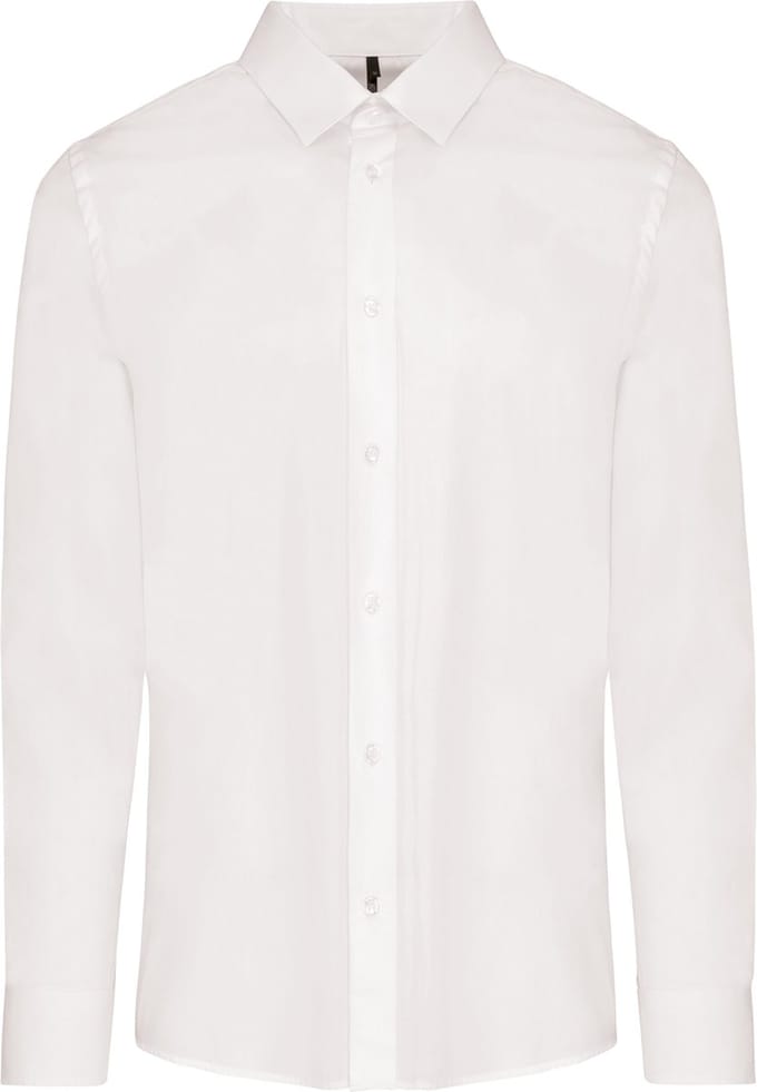 Kariban Herenoverhemd in popeline met lange mouwen K513 - White - M