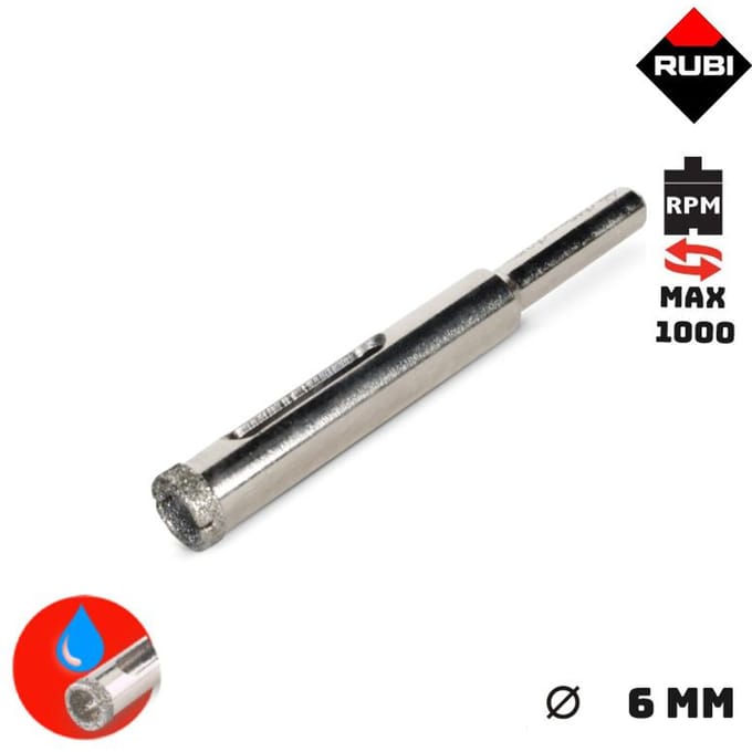 Rubi Tegelboor 6 mm nat