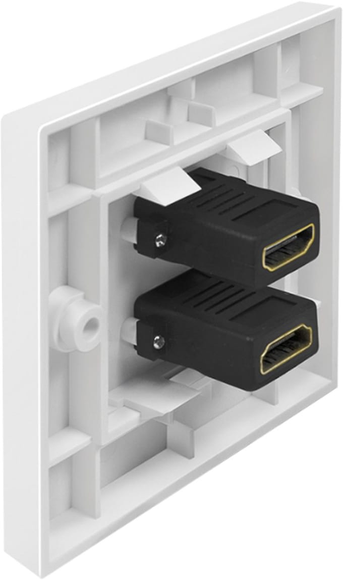 LogiLink aansluitdoos, 2x HDMI koppeling - HDMI koppeling, wit