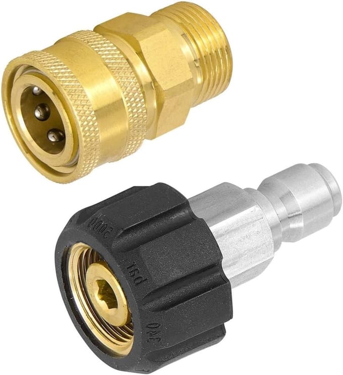 Koppeling voor hogedrukreiniger, snelle ontkoppeling, M22 schroefdraad, 3/8 inch snelkoppeling en accessoires