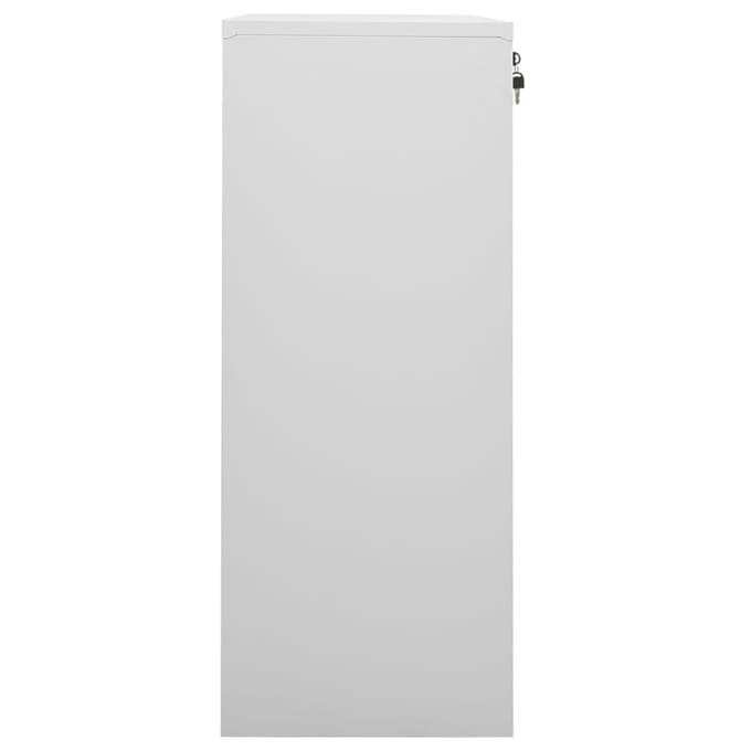 vidaXL - Kantoorkast - 90x40x102 - cm - staal - lichtgrijs