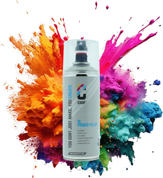 CROP Primer Filler spuitbus ZWART VS5 - Professional