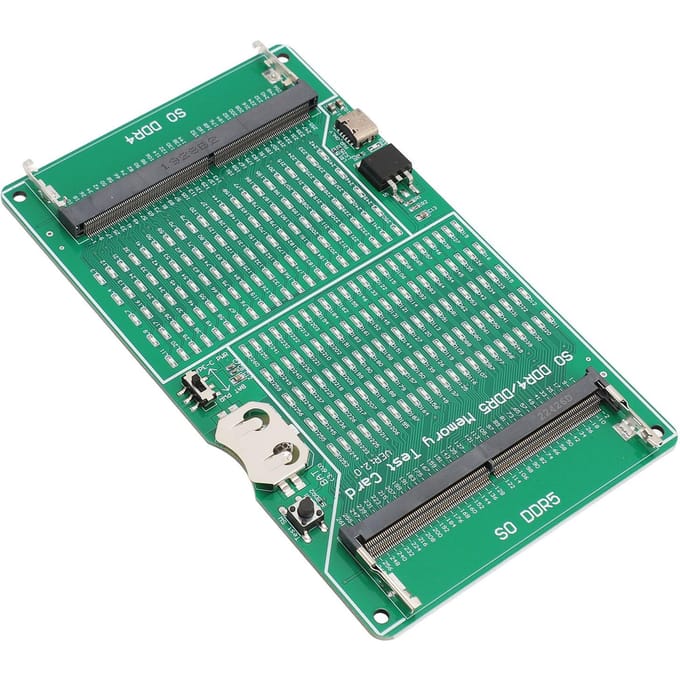 Testeur de mémoire DDR4 DDR5 2 en 1 Carte de test de fente de mémoire multifonctionnelle avec indicateur LED pour ordinateur portable blue