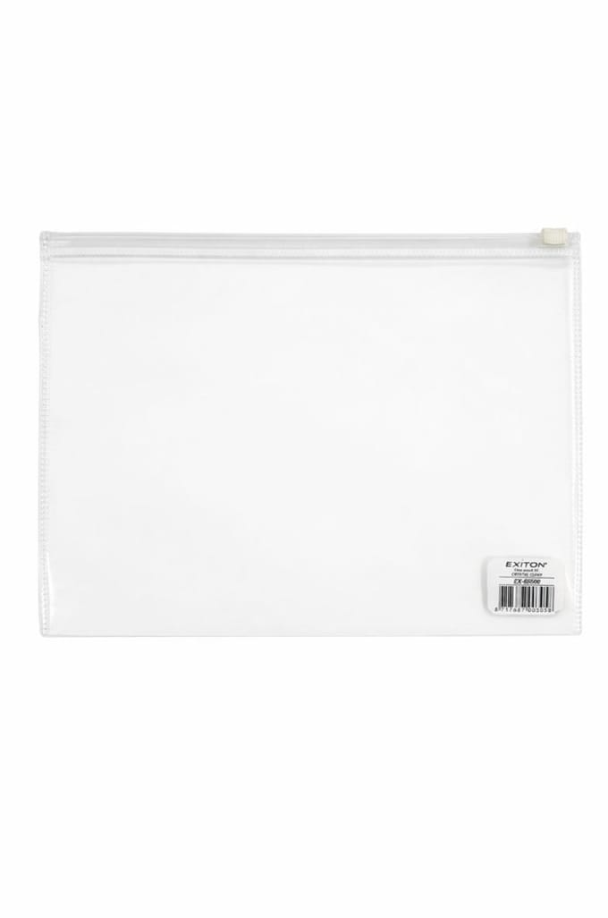 Exiton - Opberg pouch -Transparant - Zipper - A5 - 10 stuks