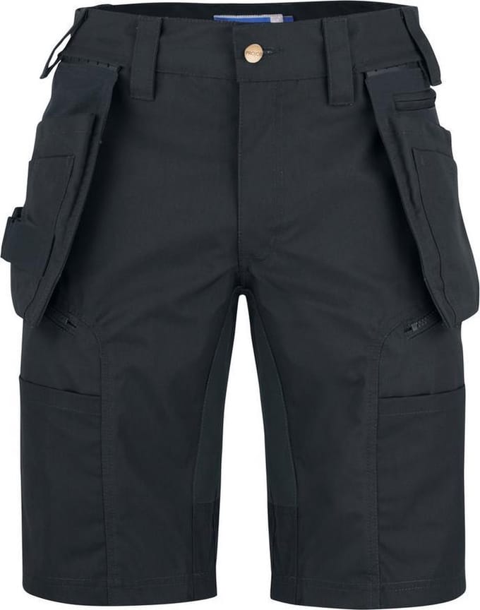 ProJob 3521 STRETCHSHORT MET AFNEEMBARE SPIJKERZAKKEN 643521 - Zwart - C52