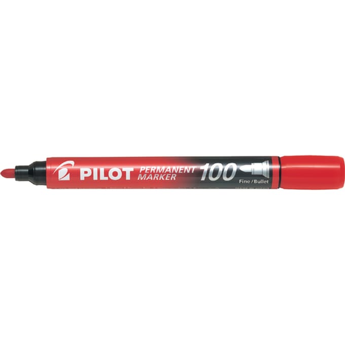Pilot - Permanent Marker 100 - Rood - 1 stuks