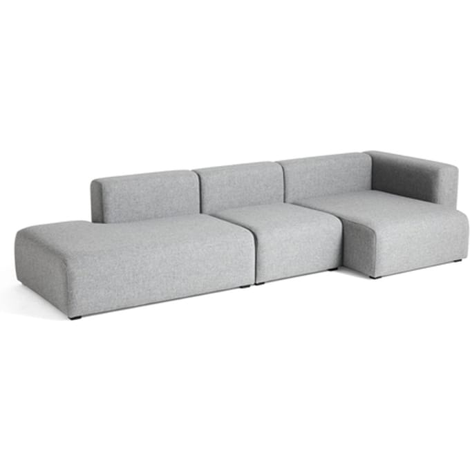 HAY Mags 3-zitsbank Right End Combination 4 - Kvadrat Hallingdal 130 - grijs gevlekt