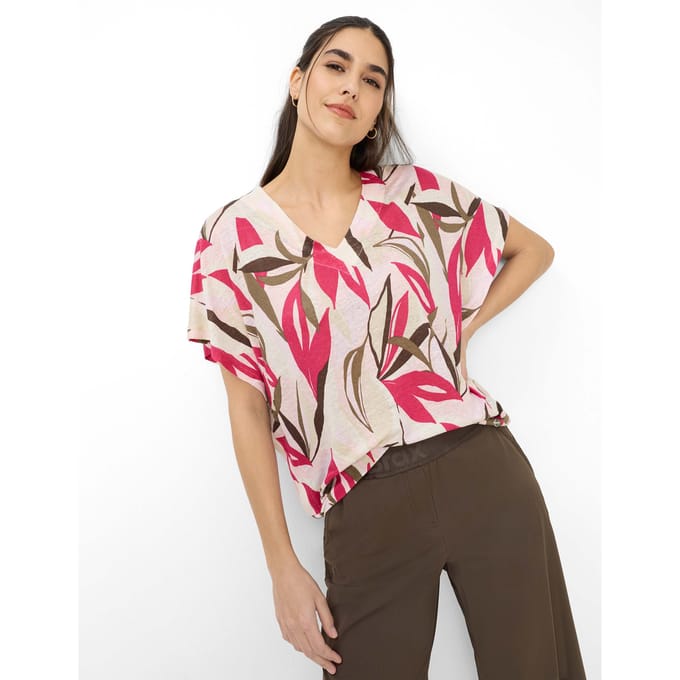 Brax Dames Shirt  Style CASSIE S raspberry sorbet, roze, maat 46