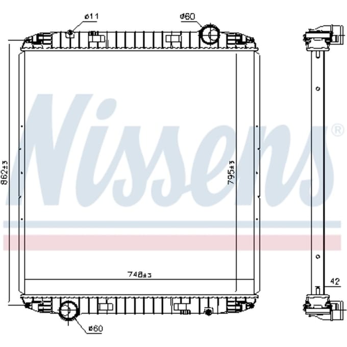 Radiator, motorkoeling NISSENS 6063730