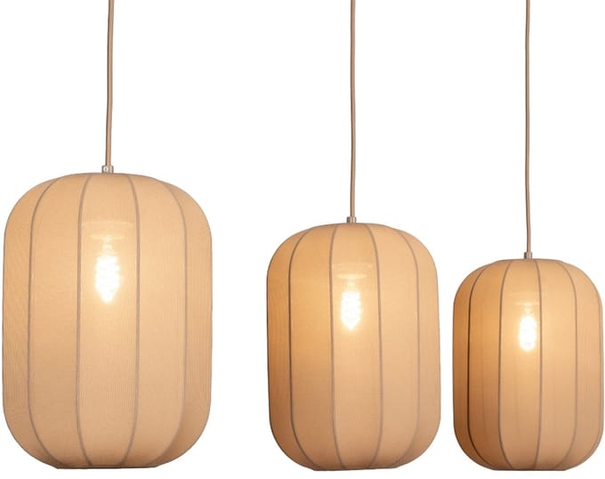 Lumidora Hanglamp 75735 - TACK - 3 Lichts - E27 - Taupe - Metaal