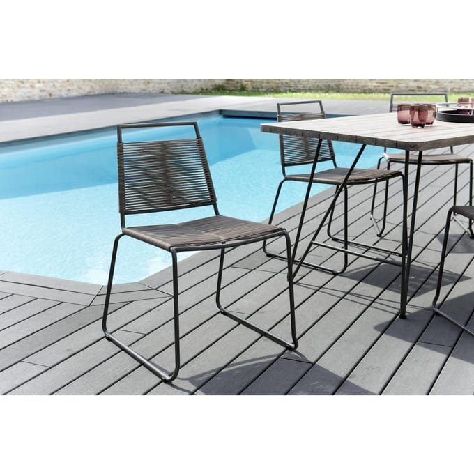Set van 2 stapelbare stoelen van synthetisch touw | Macabane