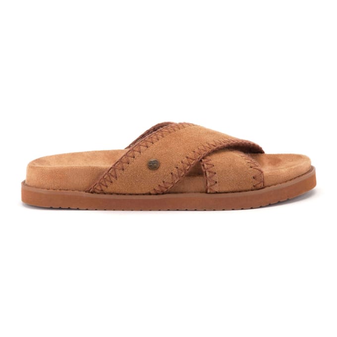 Warmbat Nyah Suede Dames Sandalen - Cognac