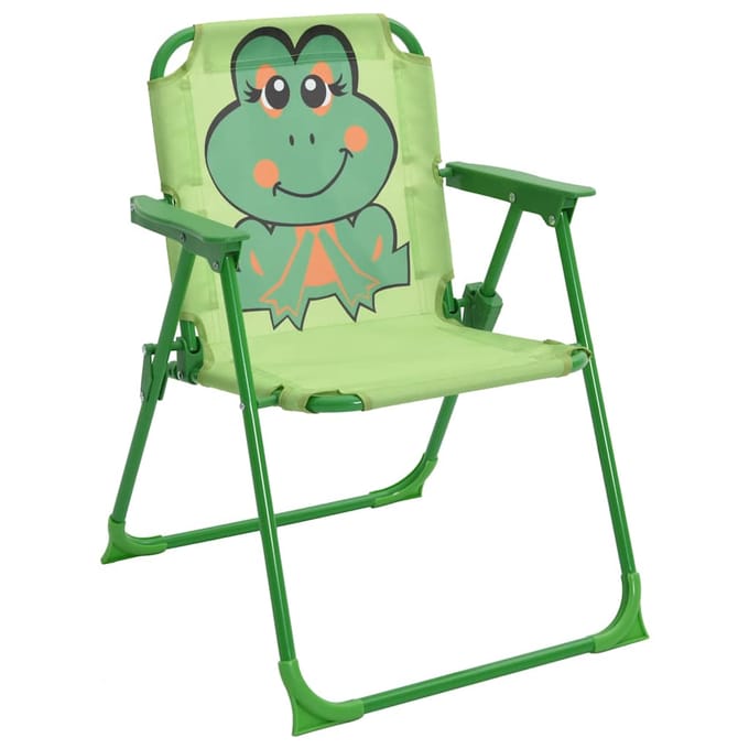 vidaXL - 3-delige - Bistroset - voor - kinderen - met - parasol - groen