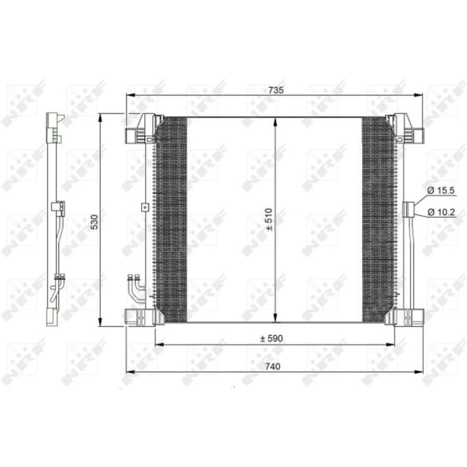 Condensor, airconditioning NRF 350099