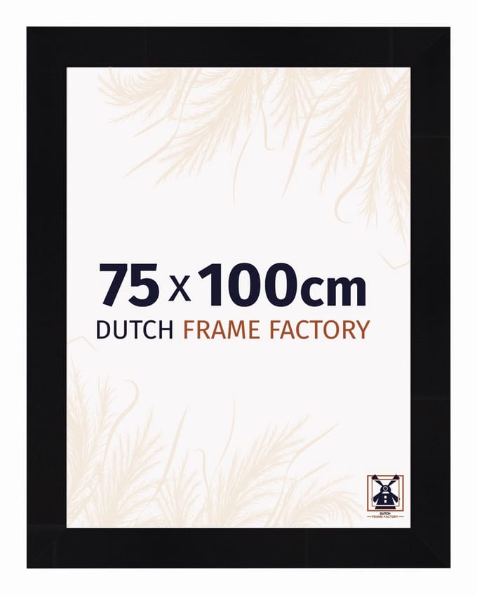 Fotolijst 75x100 cm - MDF - Zwart Hoogglans - Praag