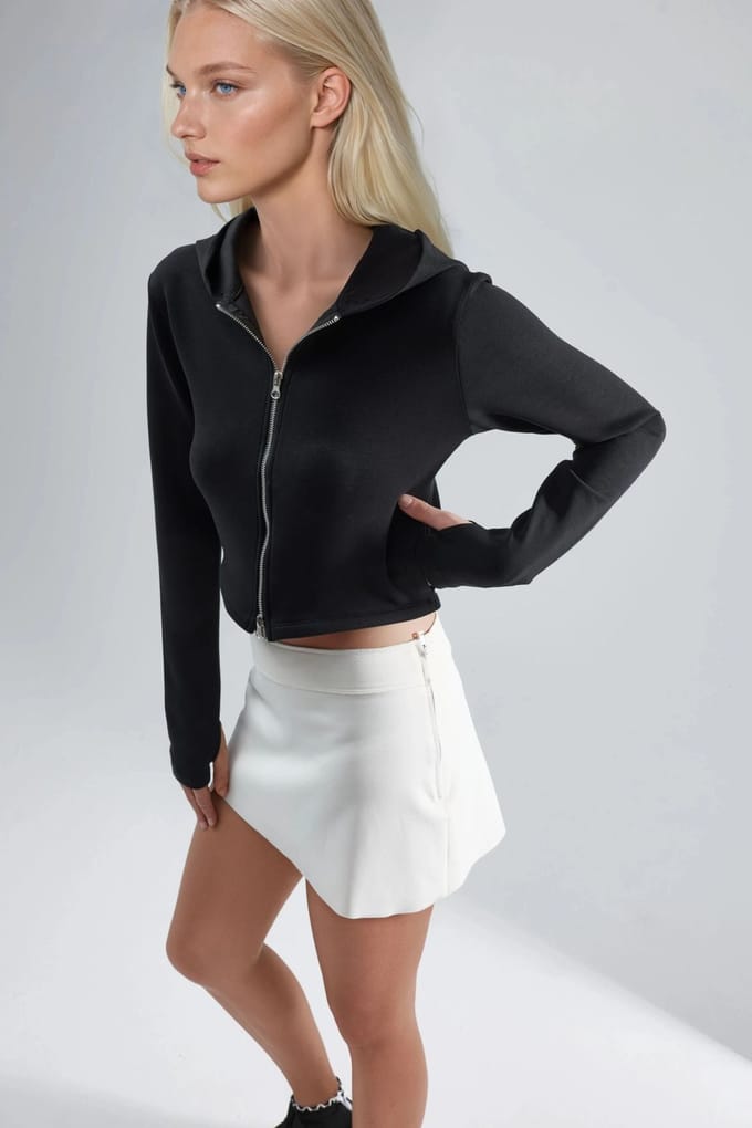 Hooded Zip-Up Regular Fit Jas