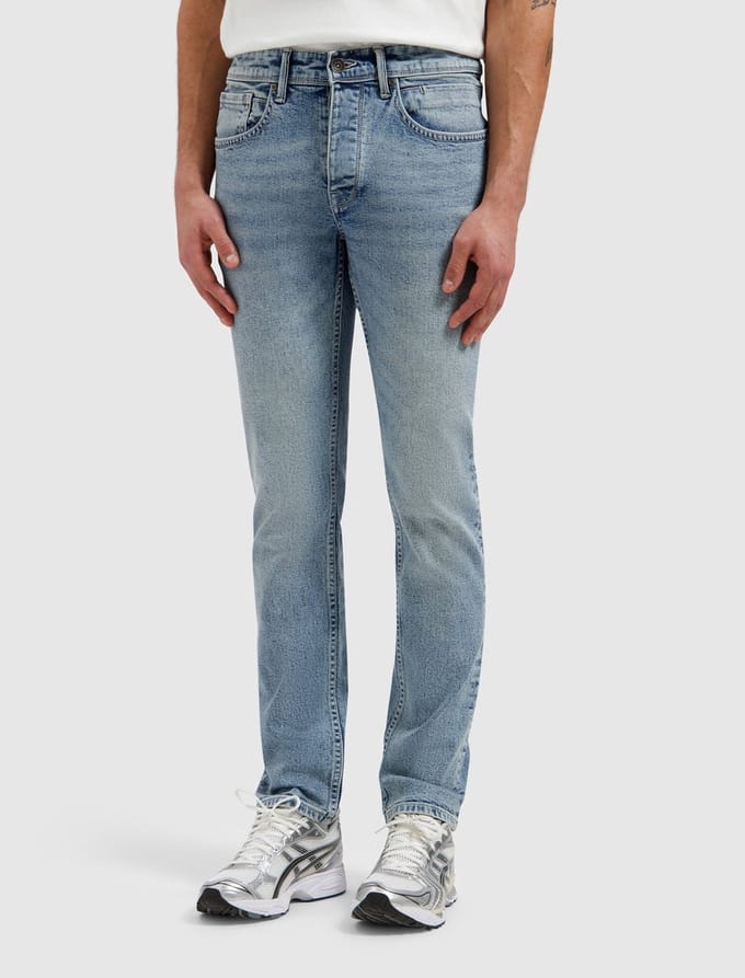 PURE PATH The Ryan Slim Fit Jeans Jeans Heren - Broek - Lichtblauw - Maat 36