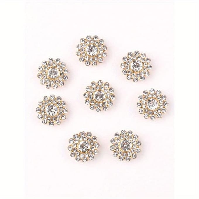 50 stuks/set 14MM DIY Accessoire, Moderne Strass Bloemvormige Kledingdecoratie Hulpstof Voor Jurk 14mm