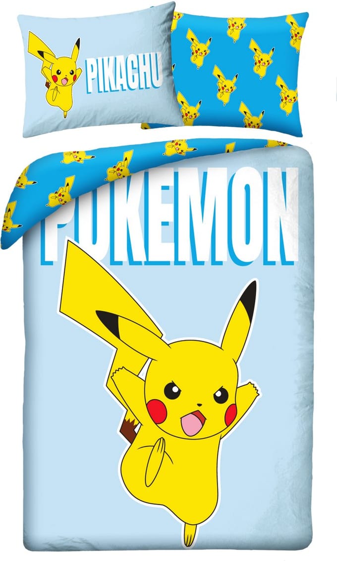 Pokémon Dekbedovertrek Pikachu - 140 x 200 + 70 x 90 cm - Polyester