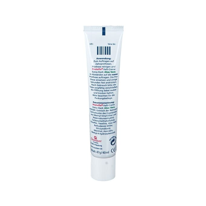 Protefix Kleefcrème Aloe Vera | Extra sterke, langdurige fixatie voor protheses 40 Crème