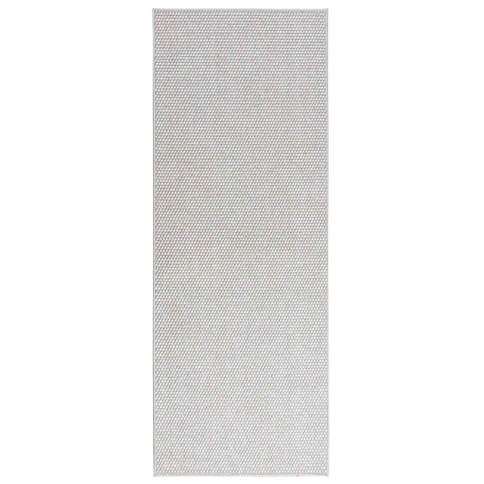 vidaXL - Binnen - kleed - LUGO - Crème - en - Grijs - 80 - x - 200 - cm - Polyester