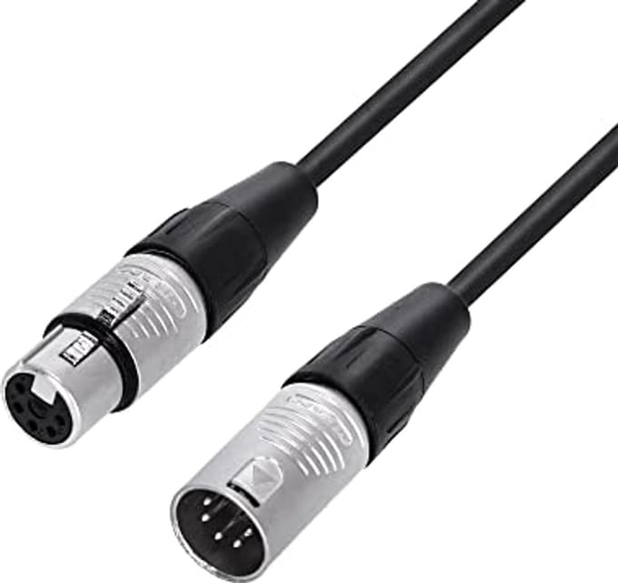 DMX-kabel 5-polig XLR van 3 m - Kwaliteitskabel voor professionele toepassingen