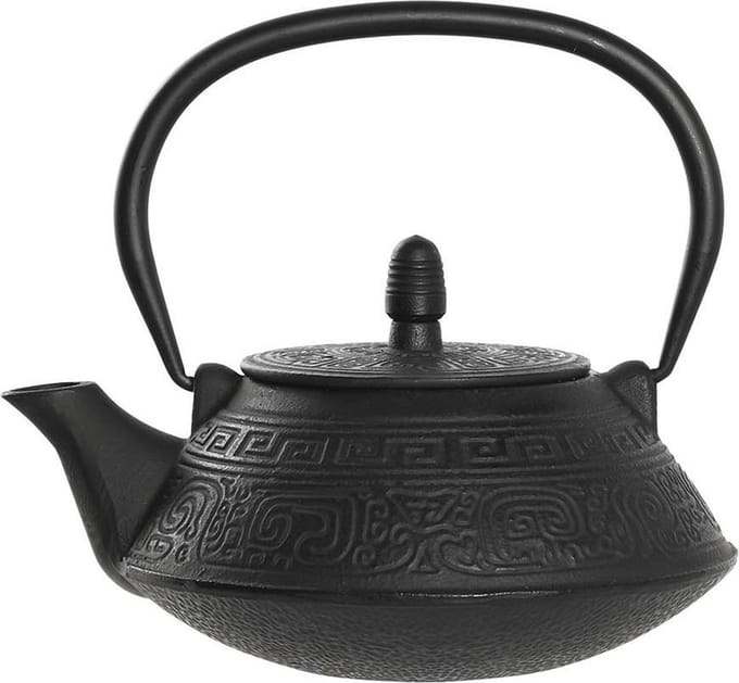 Items Kitchen Theepot Marocco - gietijzer - 800 ml - antiek zwart print
