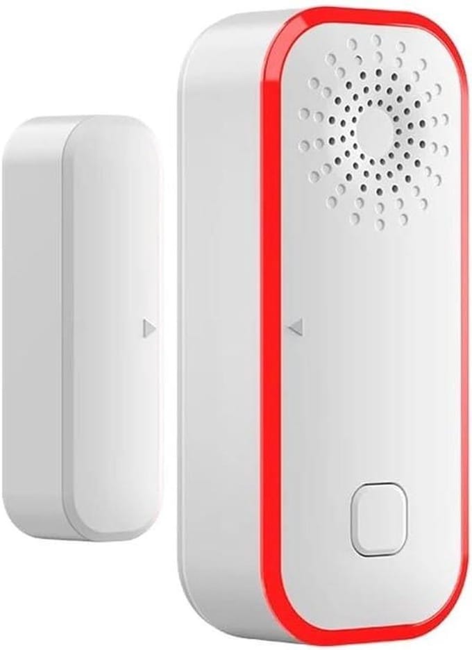 Slimme Deur Sensor - Magnetisch Alarm - Huis Beveiligen - 100DB Geluid Licht - 1 Stuk - Wit