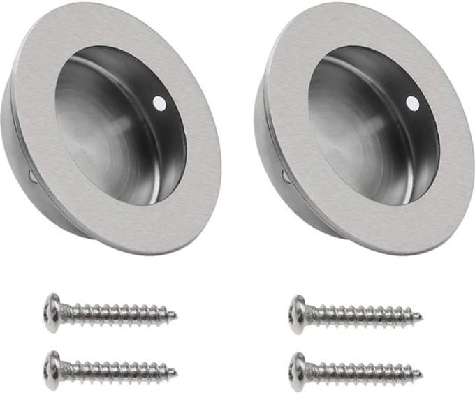 Dailygoody - Ronde Inbouw Handgrepen - Zilver - Flush Pull