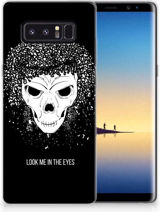 Silicone Back Case Samsung Galaxy Note 8 Skull Hair