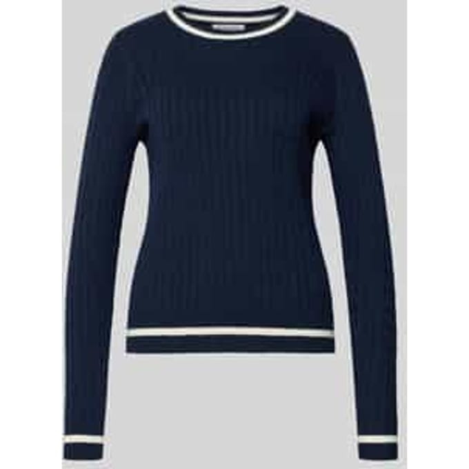 Gebreide pullover met geribde boorden