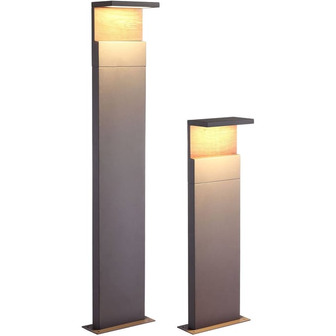 Mantra Iluminación LED tuinpadverlichting Ruka met houten element, 100 cm